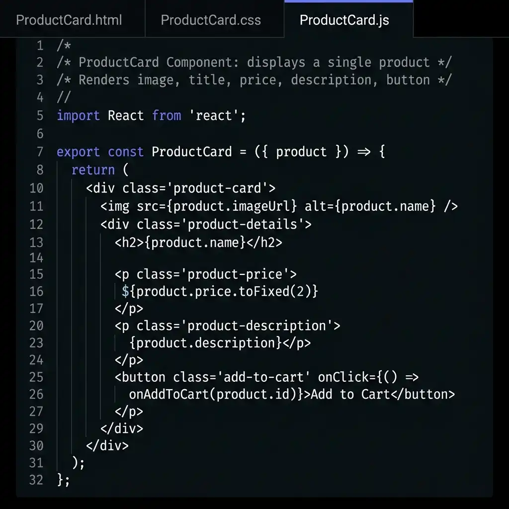 Código limpio HTML CSS JavaScript escrito por Pragma